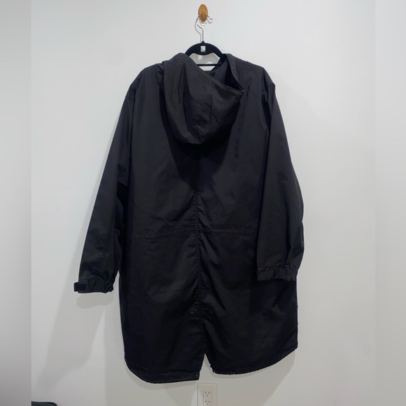 MUJI Labo Water-Repellent Hooded Long Coat Black Size M Men’s– New - Picture 3 of 6